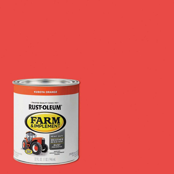 Rust-Oleum 1 Quart Kubota Orange Gloss Farm & Implement Enamel 280159