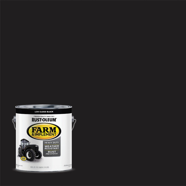 Rust-Oleum 1 Gallon Black Low Gloss Farm & Implement Enamel 280168