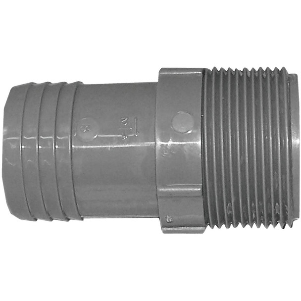 Boshart 1-1/2 In. MPT x 1-1/2 In. Insert Polypropylene Hose Adapter Pack of 5