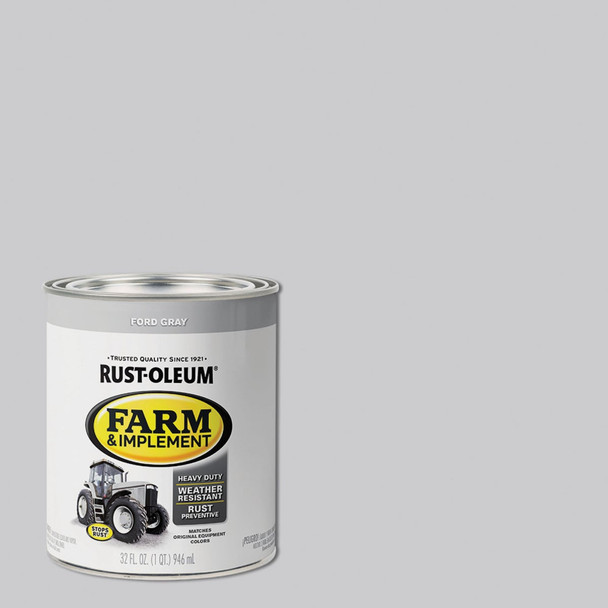 Rust-Oleum 1 Quart Ford Gray Gloss Farm & Implement Enamel 280154