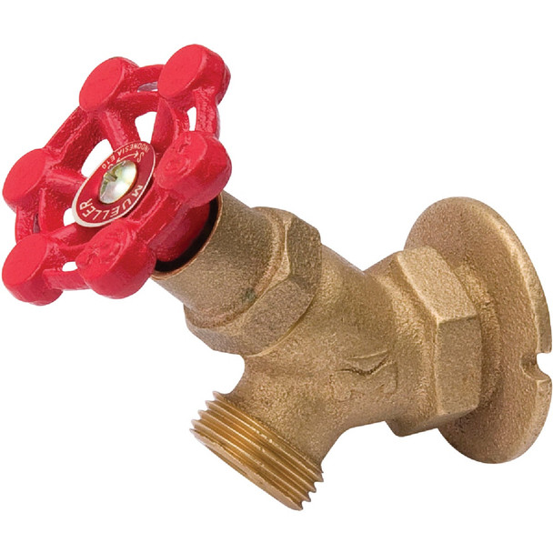 Brass 3/4-in FIP x 3/4-in MHT  Heavy Duty Sillcock 108-014