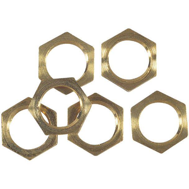 Jandorf Hex Nuts 1/8IP Solid Brass C60169
