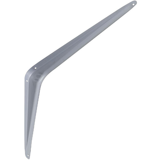 National Hardware 12 In. D. x 14 In. H. Gray Steel Shelf Bracket N172-619