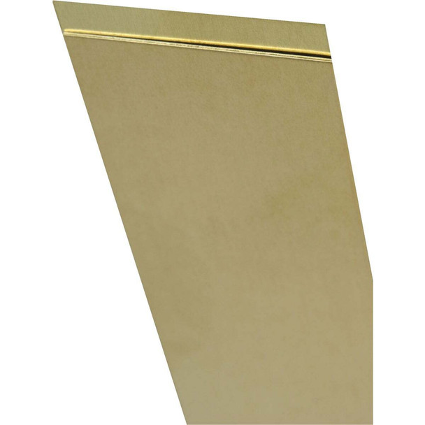 K&S 4 In. x 10 In. x .005 In. Brass Sheet Stock 250