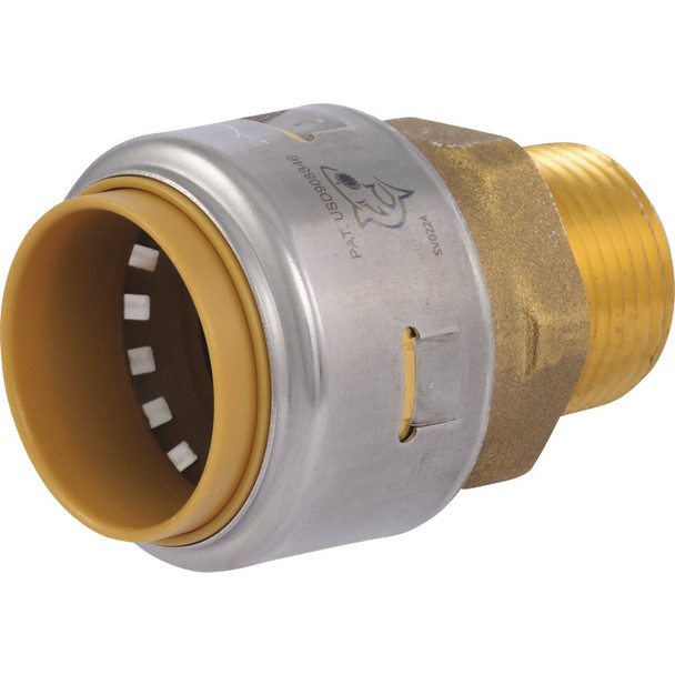 SharkBite 1 In. x 3/4 In. MNPT Reducing Brass Push-to-Connect Male Adapter