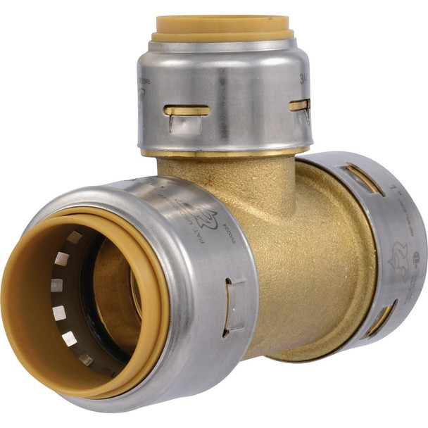 SharkBite 1 In. X 1 In. X 3/4 In. Push-to-Connect Tee UR416A