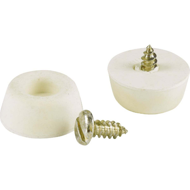 Do it 7/8 In. Round Off-White Furniture Bumpers (4-Pack) 227277