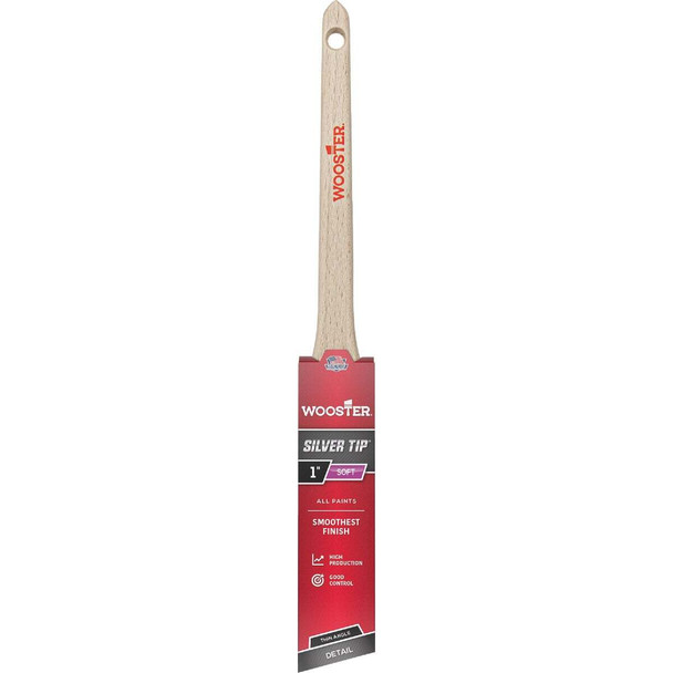Wooster SILVER TIP 1 In. Thin Angle Sash Paint Brush 5224-1