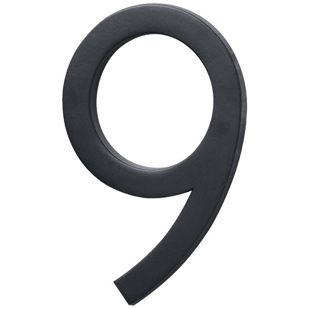 Hy-Ko Architectural Series 6 In. Satin Black House Number Nine FM-6/9