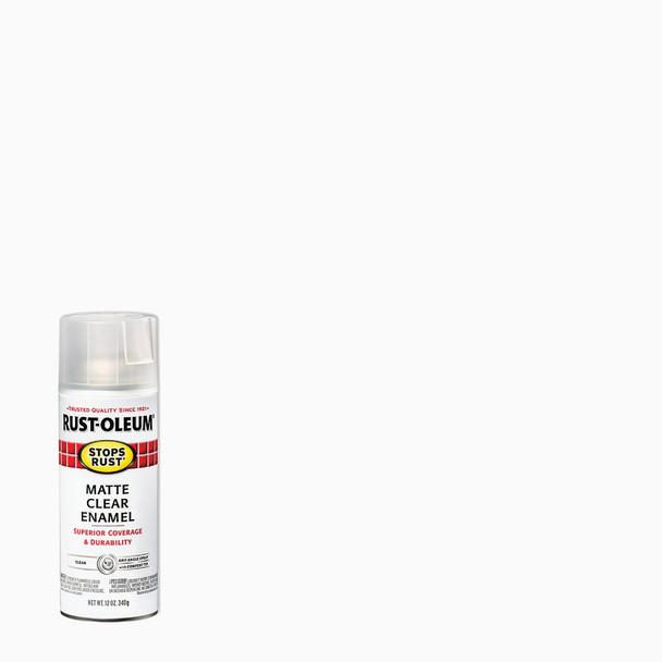 Rust-Oleum Stops Rust 12 Oz. Matte Clear Enamel Spray Paint, Clear 285093
