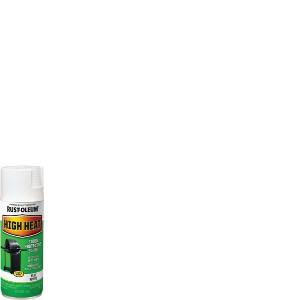 Rust-Oleum White Flat 12 Oz. High Heat Spray Paint 7751830