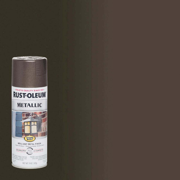 Rust-Oleum Stops Rust 11 Oz. Metallic Satin Spray Paint, Dark Bronze 7272830