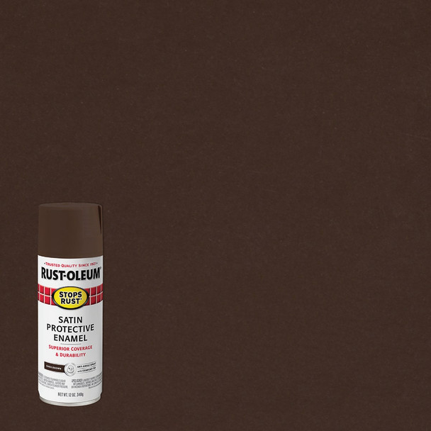 Rust-Oleum Stops Rust Decor 12 Oz. Satin Spray Paint, Dark Brown 241239