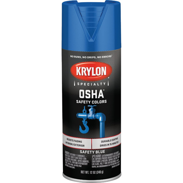 Krylon OSHA 12 Oz. Gloss Spray Paint, Safety Blue K02416777
