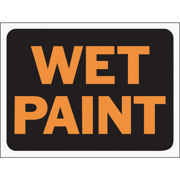 Hy-Ko 9x12 Plastic Sign, Wet Paint 3032 Pack of 10