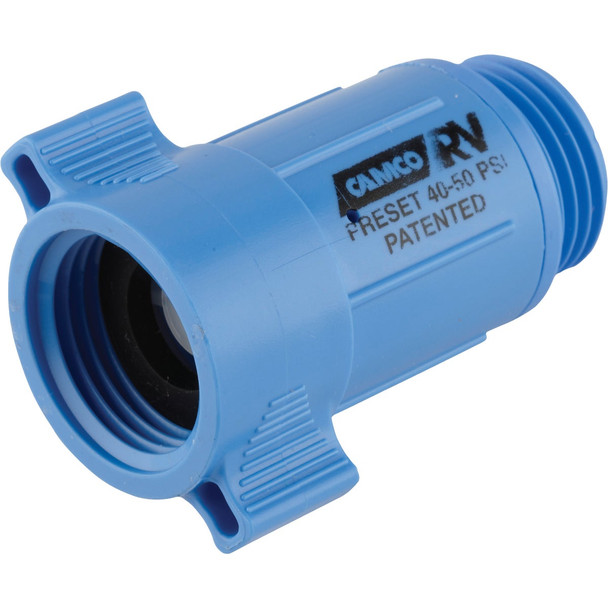 Camco 3/4 In. 40 - 50 psi Durable ABS Plastic RV Water Regulator 40143