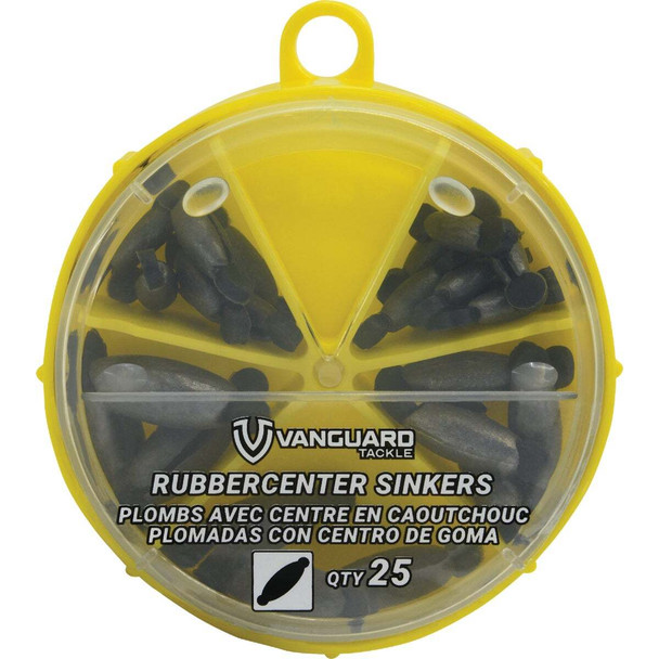 Vanguard 25-Piece Rubber Center Sinker Kit Assortment VRBCSS-25