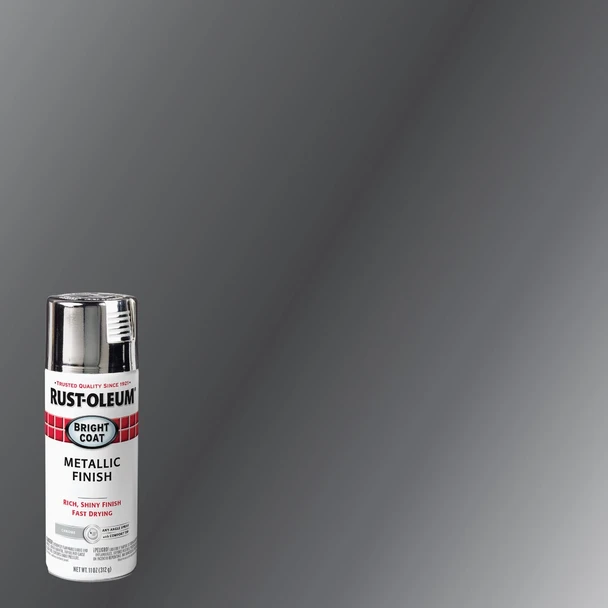 Rust-Oleum Bright Coat Chrome Metallic Gloss 11 Oz. Stops Rust Spray Paint