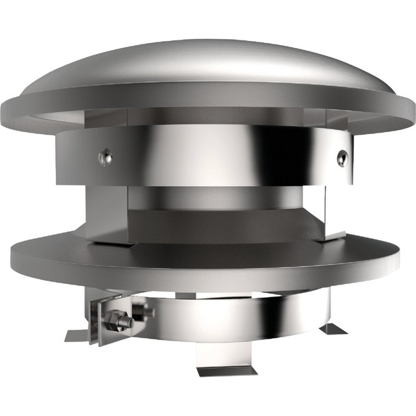 SELKIRK Sure-Temp 6 In. Pipe Stainless Steel Round Chimney Cap 206800