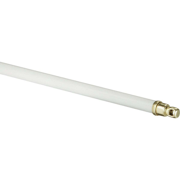 Kenney 11 In. To 19 In. 5/16 In. White Swivel Cafe Rod KN640/1NP
