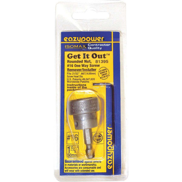 Eazypower Isomax #16 One Way Rounded Nut and Screw Extractor 81395