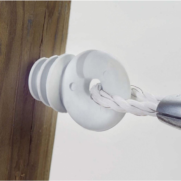 Dare Screw-In White Polyethylene Electric Fence Insulator (10-Pack) 2671W