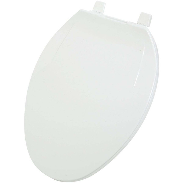 Home Impressions Elongated Closed Front White Plastic Toilet Seat 445441