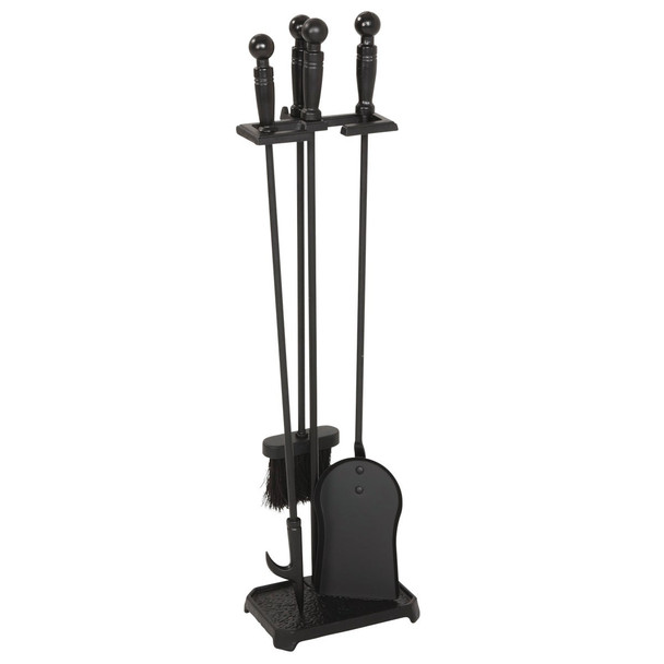 Home Impressions 4-Piece Cast Iron 28 In. H Fireplace Tool Set FT-1002