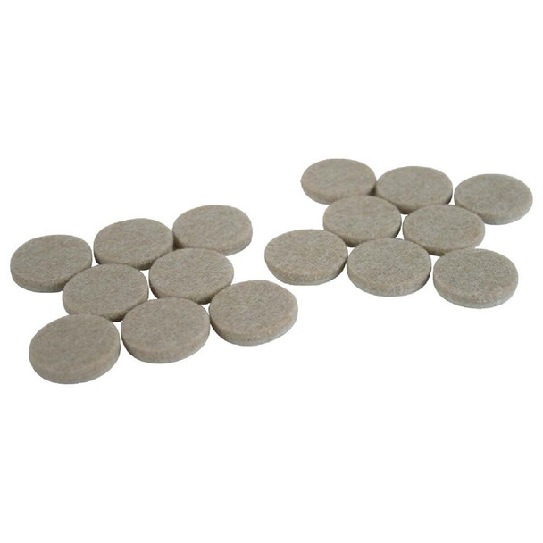 Magic Sliders 1 In. Oatmeal Self Adhesive Felt Pads,(16-Count) 63414