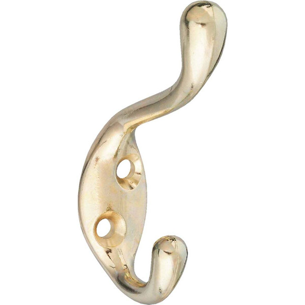 National Hardware Heavy-Duty Bright Brass Wardrobe Hook N248-229