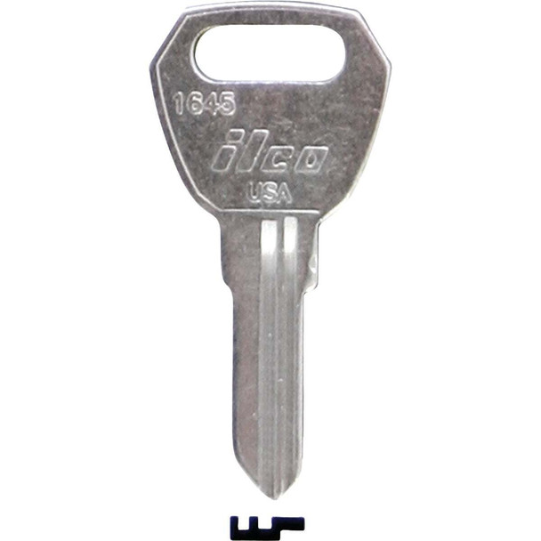 ILCO Fulton Nickel Plated Hitch Key, 1645 (10-Pack) IAA00019462