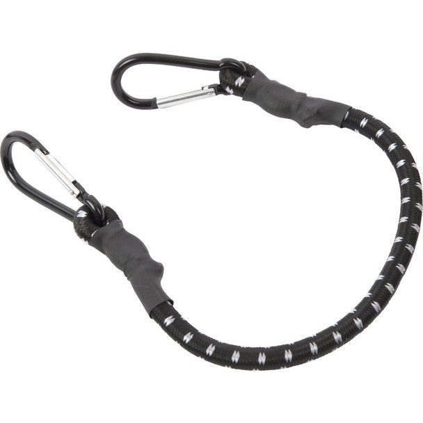 Erickson 1 In. x 24 In. Industrial Bungee Cord with Carabiner Hooks, Black 07038