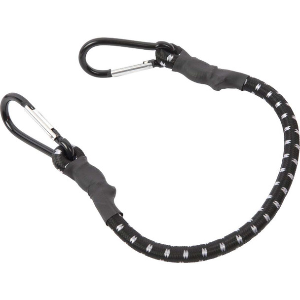 Erickson 1 In. x 24 In. Industrial Bungee Cord with Carabiner Hooks, Black 07038
