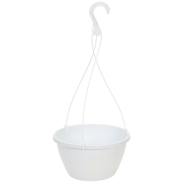 Myers 10 In. Polypropylene White Hanging Plant Basket HSI10008A10