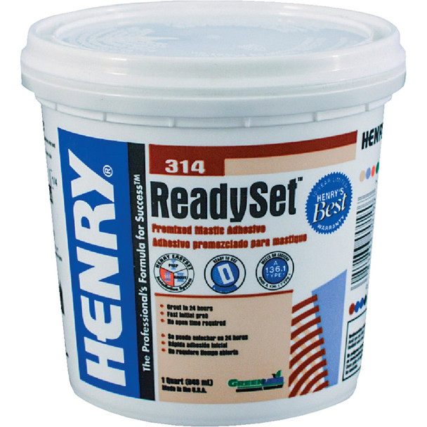 Henry ReadySet Multi-Purpose Ceramic Tile Adhesive, 1 Qt. 12255