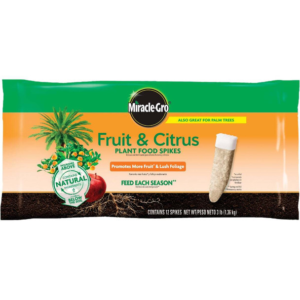 Miracle-Gro Fruit & Citrus Plant Food Spikes (12-Pack) 4852012
