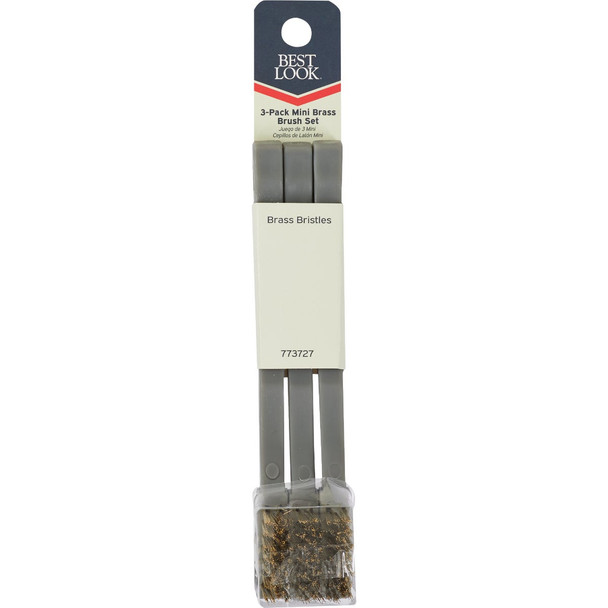 Best Look Brass Bristle Mini Brush (3-Pack) BMB3N-DIB