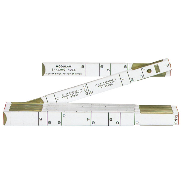 Crescent Lufkin Red End 6 Ft. x 5/8 In. Masonry Folding Rule, Modular Spacing