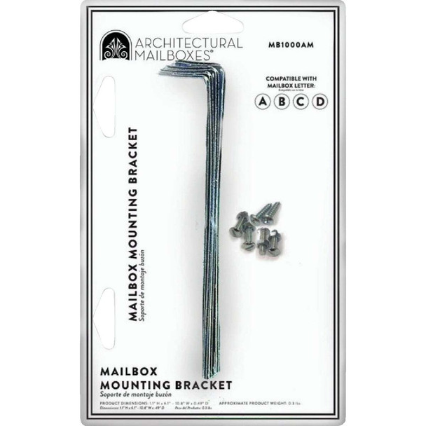 Architectural Mailboxes Adjustable Metal Mailbox Bracket (4-Piece) MB1000AM