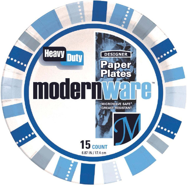 AJM 7 In. ModernWare Paper Plate (15-Count) DP7MW032015AGI