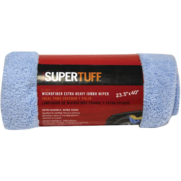 Trimaco SuperTuff 23-1/2 In. x 14 In. Blue Microfiber Wipers 10820
