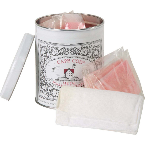 Cape Cod Pre-Moistened Metal Polishing Cloth in Tin (12 Count) 8828