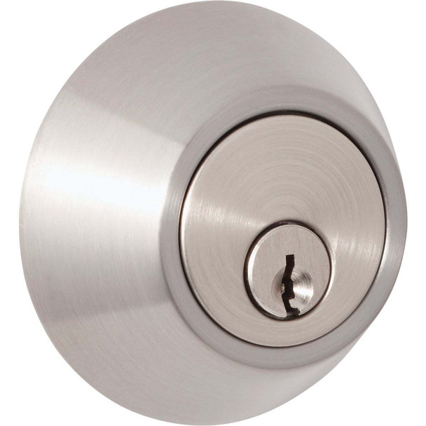 Steel Pro Brushed Nickel Single Cylinder Deadbolt DB9X21