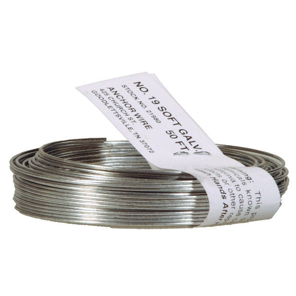ANCHOR WIRE 50' 18g Black Wire 123178 Pack of 12