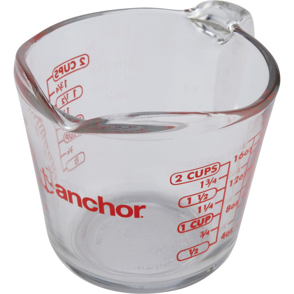 Anchor Hocking 2 Cup Clear Glass Measuring Cup 55177AHG18 Pack of 4