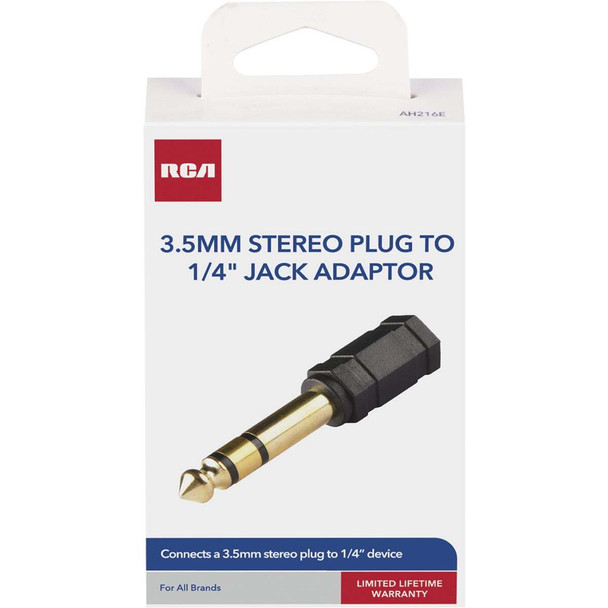 RCA 1/4 In. Plug to 3.5mm Jack Adapter Audio Adapter AH216E