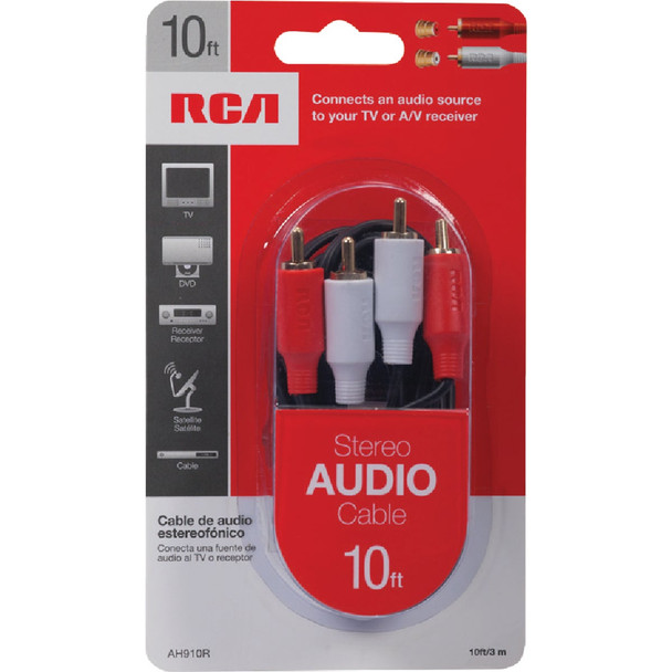 RCA 10 Ft. Black Stereo Audio Cable AH910R