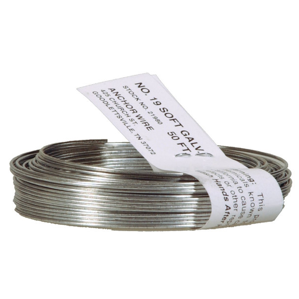 ANCHOR WIRE 50' 19g Black Wire 123180 Pack of 12