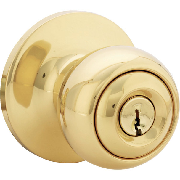 Steel Pro Polished Brass Entry Door Knob TW700B
