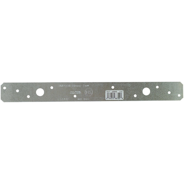 Simpson Strong-Tie 1-1/4 In. W x 12 In. L 20 ga Steel Strap Tie LSTA12